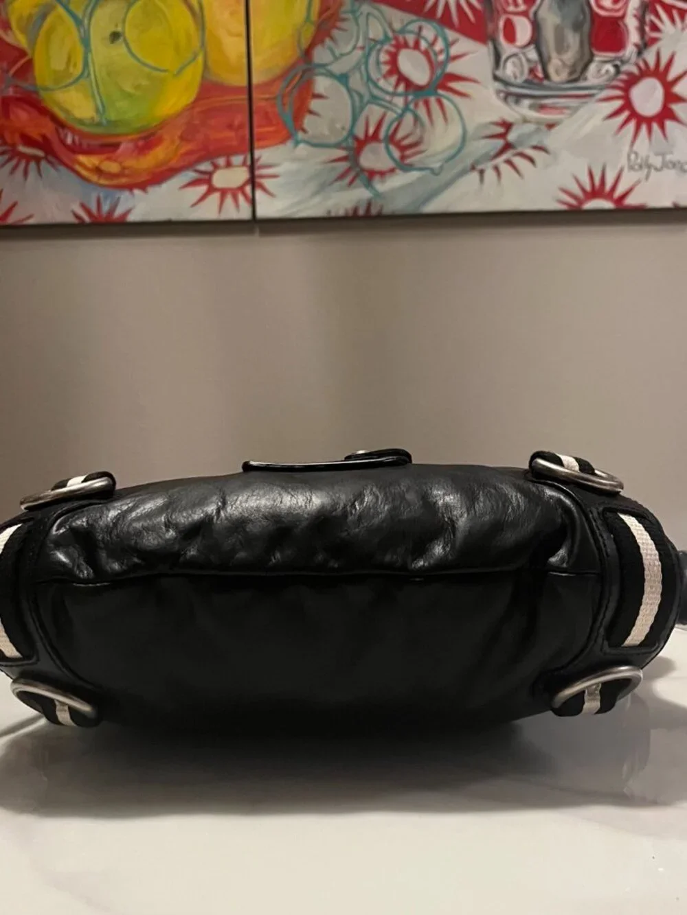 Bally Black Leather Hobo Shoulder Bag + Dust Bag - Picture 9 of 15